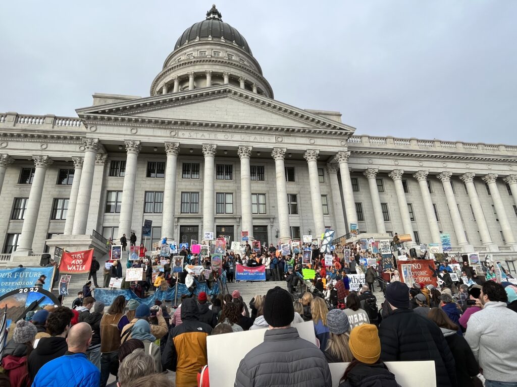 rally for great salt lake at Utah capitol